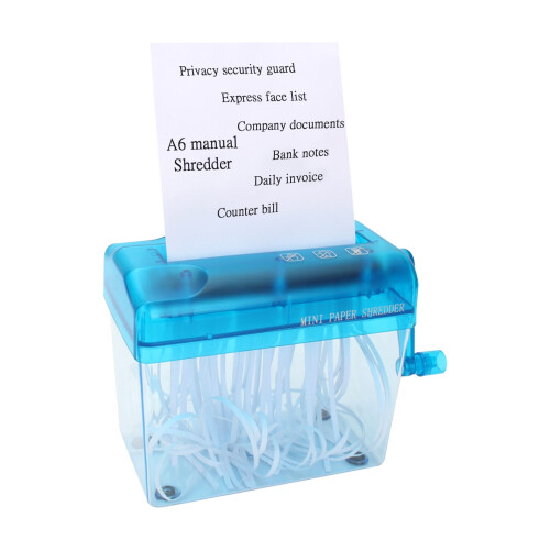 Mini manual paper shredder A6 size 1