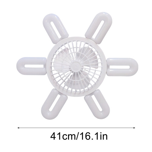 Ventilatore da soffitto a LED a forma di U con luce regolabile tramite telecomando. 2