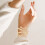 Halloween snake arm cuff gold metal bangle 2 pcs 5