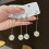 Pearl earrings 925 silver needle fringed 1 pair 6
