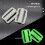 2pcs Scuba Diving Belt Webbing Keeper Fits 5cm Webbing Adjustable Webbing Buckle BCD Accessories Wihte(Luminous Green) 2