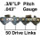 Chainsaw Chain Semi-Chisel for Stihl 017/MS170/MS171 2 pcs 2