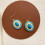 Turquoise earrings natural stone gold ear hooks 4