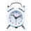 Classic double bell alarm clock white analog quartz 2