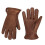 Dark Brown Cow Leather Work Gloves for Yardwork and 2