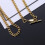 Golden Pocket Watch Chain Holder 65cm 4