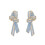 S925 Silver Bow Earrings with Zircon 1 Pair 5