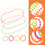 Set composto da bracciale e collana con perline al neon, ideale per feste anni '70 e '80. 5