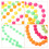Set composto da bracciale e collana con perline al neon, ideale per feste anni '70 e '80. 2