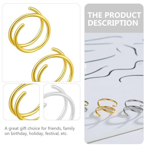 Spiral Nose Studs for Women 3 Pcs 1
