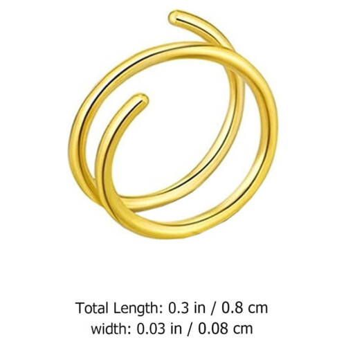 Spiral Nose Studs for Women 3 Pcs 2