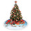 Saia para árvore de Natal com franjas de renda e desenho de boneco de neve, 76 cm (30 polegadas) 4