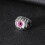Men's Evil Eye Ring Set with Red Dragon Claw Design Size 8 5