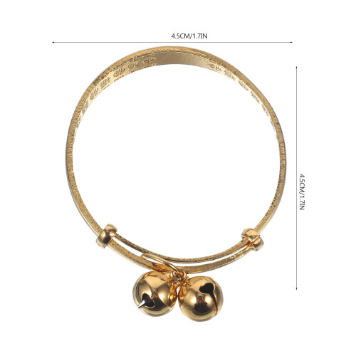 Baby Hand Ring Imitation Gold with Bell 50mm 2