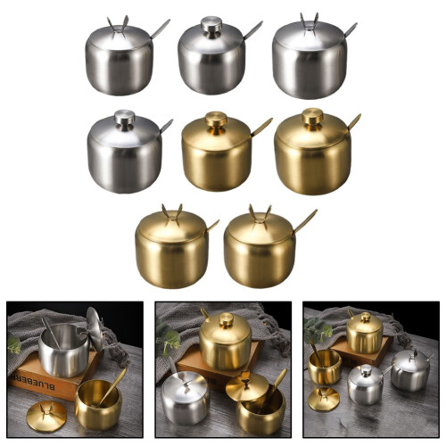 Gewürzglas aus Edelstahl mit Löffel 1