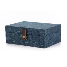 Treasure Chest Box - Wooden Decorative Trinket Jewelry Box with Clasp Memento Keepsake Jewelry Organizer Box Gift