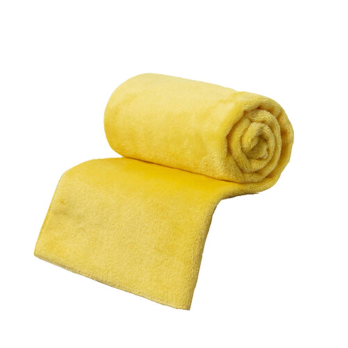 Yellow Fleece Throw Blanket 28x39 inch 2