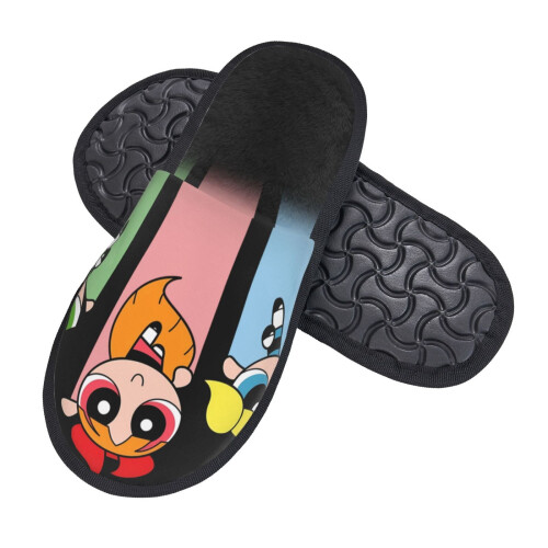 Γυναικείες Γούνινες Παντόφλες Powerpuff Girls, Ζεστές για Εσωτερικό/Εξωτερικό Χώρο 2