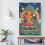Εκτύπωση τοίχου Manjusri Bodhisattva Θιβετιανή Thangka 24x36 5