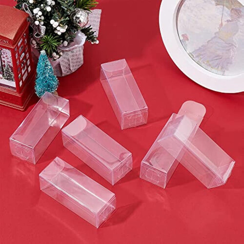 Διαφανή κουτιά καραμελών PVC 1,18x1,18x3,19 ίντσες, συσκευασία 30 τεμαχίων 1
