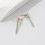 18K gold electroplated geometric earrings red 2