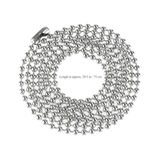 Collar de cadena de bolas de acero inoxidable de 76 cm (20 unidades) 2