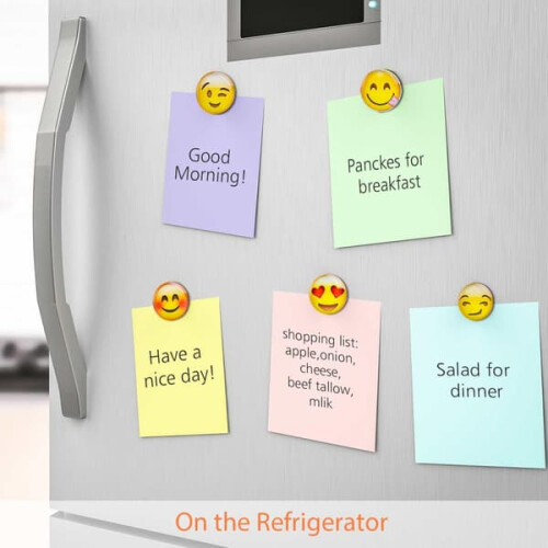 3D-glasmagneter med emojis, 12 delar 1