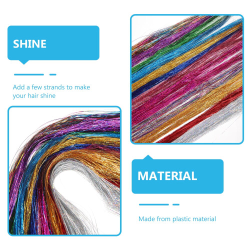 Extension per capelli colorate e scintillanti per donne 1