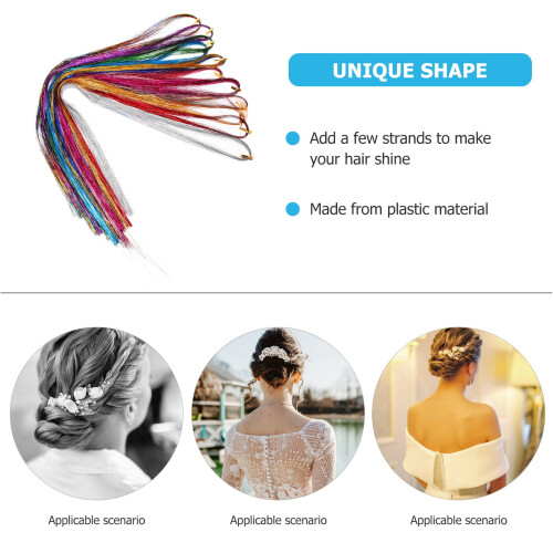 Extension per capelli colorate e scintillanti per donne 2