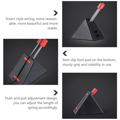 Support de câble de souris d'ordinateur flexible en ABS 2