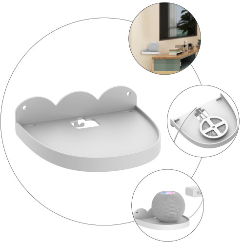 Højttaler vægopbevaringsholder hvid ABS2Pack 1
