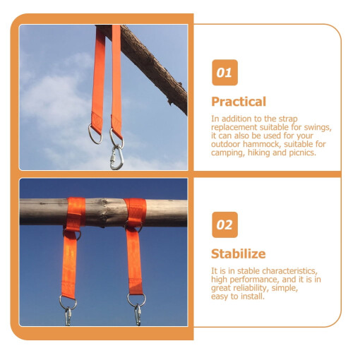 Tree Swing Straps for Hammock Outdoor Use 1 Set 2