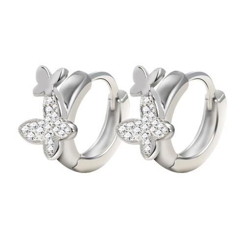 Cercei fluture din argint 925 cu zirconiu 1