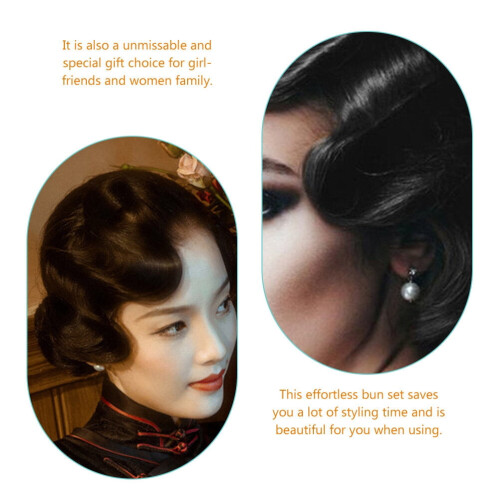 Extensiones de cabello largo estilo retro para mujer con aspecto natural. 2