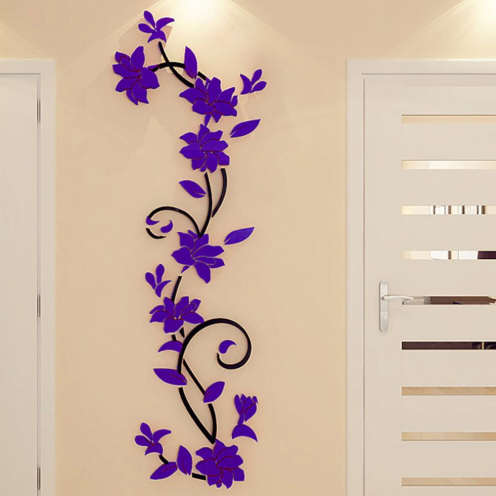 Orchip 3D Flower Wall Stickers Removable Vinyl Mural 9357860749657