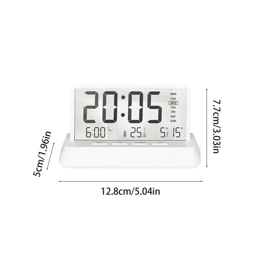 Digital väderklocka med LCD-display, temperatur/luftfuktighet, 2