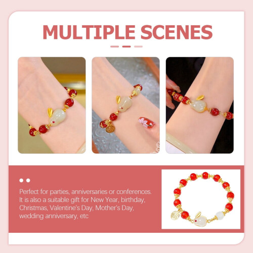 Rabbit Year charm bracelet for women 1 piece 2