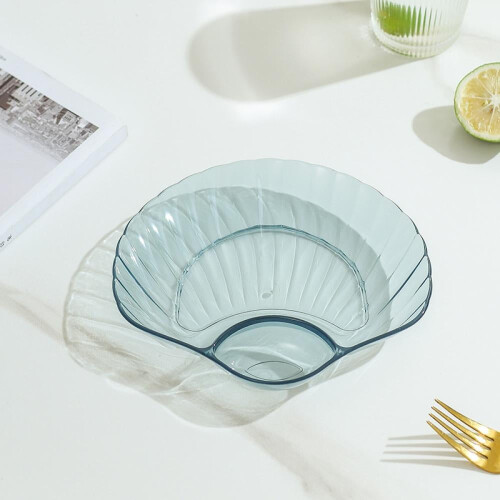 Assiettes multi-usages en plastique transparent pour les collations et 1