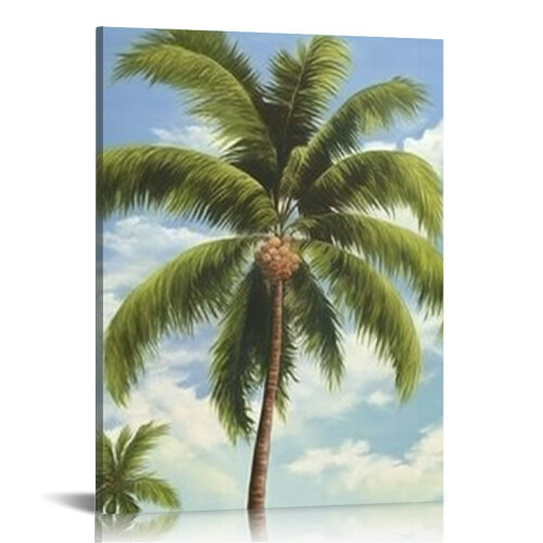 EastSmooth Τέχνη Τοίχου σε Καμβά με Χαβανέζικο Τροπικό Φοίνικα Εκτυπώσεις Εικόνων για