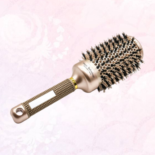 Runde Haarbürstenrolle aus Aluminium, 6,8 cm 2