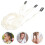 Catene per capelli con perle da donna, accessori per trecce con clip3 3