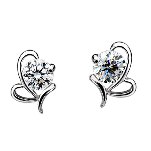 Boucles d'oreilles « Amour infini » en argent sterling avec pierre de naissance 1