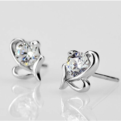Boucles d'oreilles « Amour infini » en argent sterling avec pierre de naissance 2