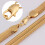 Colar de corrente de osso torcido em ouro amarelo 18K com 63,5 cm (25 polegadas) 5
