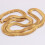 Colar de corrente de osso torcido em ouro amarelo 18K com 63,5 cm (25 polegadas) 6