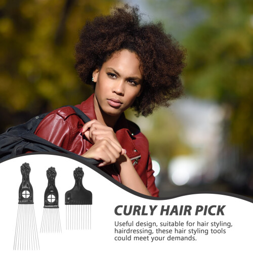 Agrafe metalice Ease pentru păr afro, 3 bucăți 2