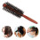 Cepillo redondo para el cabello con mango de madera para secar y peinar. 6