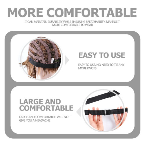 Faixas elásticas ajustáveis para peruca Ease, 4 peças 1