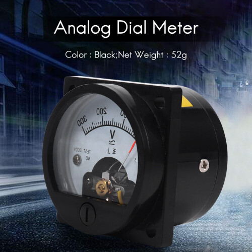 Analoges Voltmeter-Einbaugerät 0-300 V AC Schwarz 1