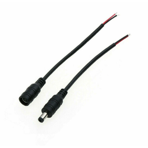 DC-strömuttagskontaktkabel 5 par 12V 5,5x2,1mm 2